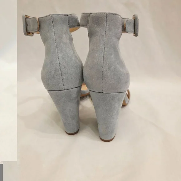 Botkier Light Blue Suede Block Heel Sandals Size 8.5 - Picture 4 of 8